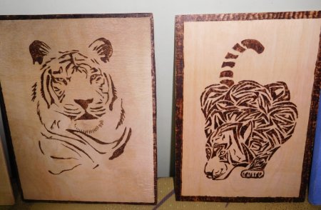 Выжигание по дереву работы детей