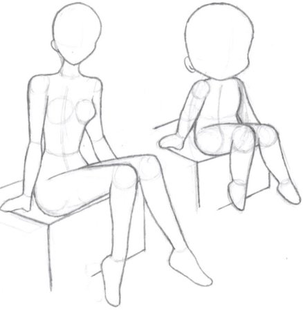 Позы для рисования сидя