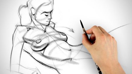 Рисование женского тела карандашом