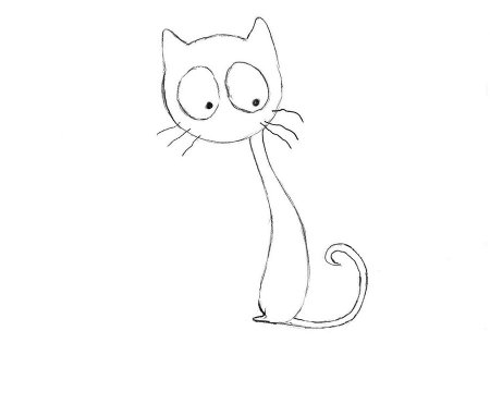 Кот рисунок карандашом для срисовки легкие