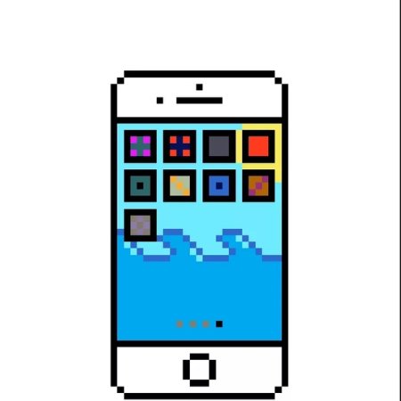 Айфон по клеточкам