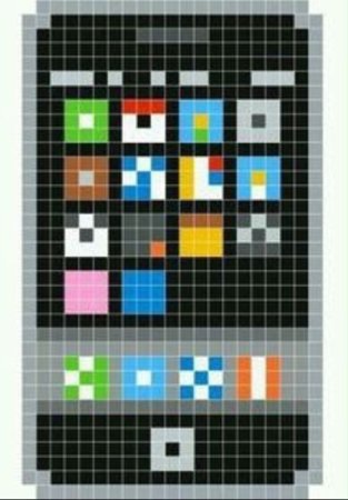 Рисунки по клеточкам айфон