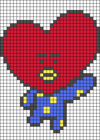 BTS bt21 вышивка тата