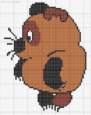 Схема вышивки Винни пух