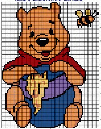 Вышивка крестиком Винни пух