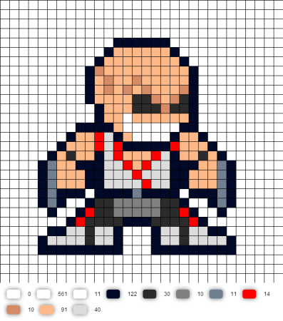 Мортал комбат по клеточкам