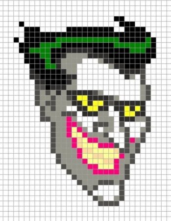 Пиксельный Джокер в клеточку