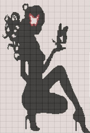 Картинки по клеточкам девушки