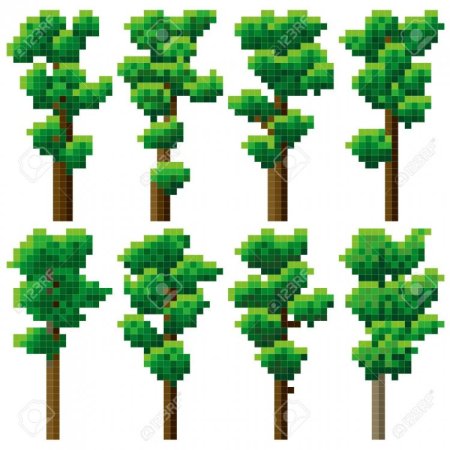 Пиксельные деревья