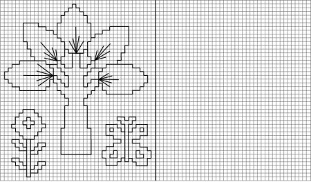 Дерево по клеточкам легкие