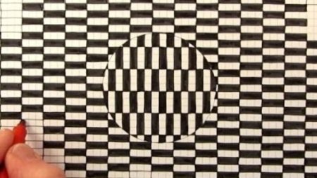 Иллюзии по клеточкам в тетради