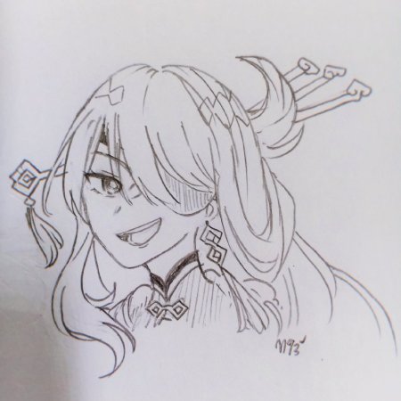 Сяо Геншин для срисовки