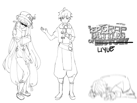 Раскраска Геншин Импакт ху Тао