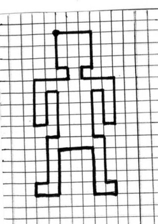 Фигурки по клеточкам в тетради