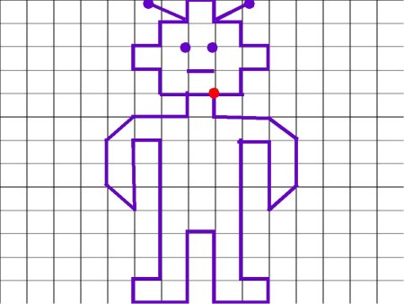 Рисование по клеточкам робот