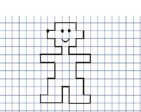 Рисунки по клеточкам робот