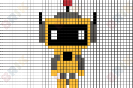 Робот рисунок по клеткам