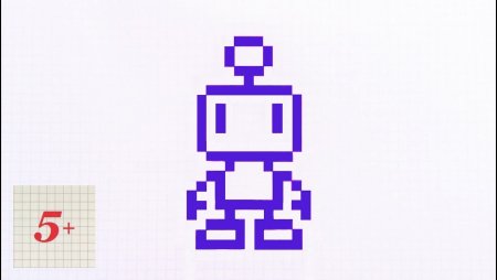 Рисунки по клеточкам робот