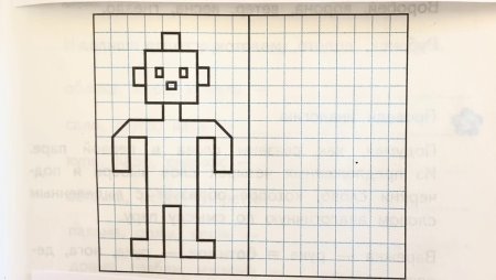 Повторить рисунок по клеточкам