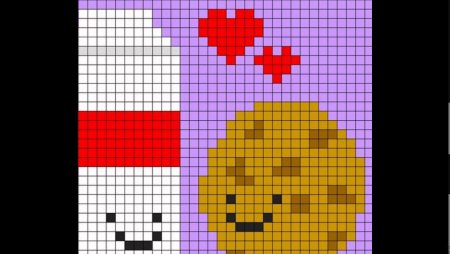 Рисование по клеточкам печеньки