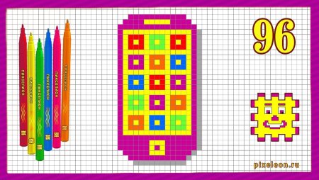 Рисунки по клеточкам телефон