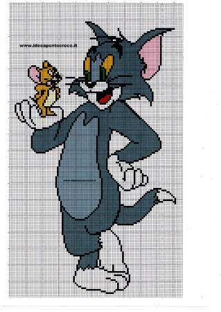 Том и Джерри вышивка крестом