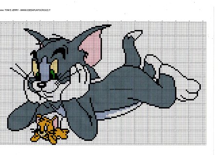 Вышивка крестом том и Джерри схемы