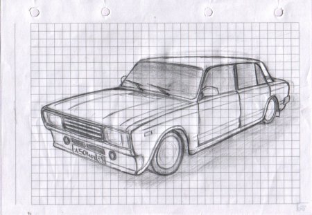 Машины по клеточкам ВАЗ 2107