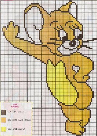 Джерри вышивка крестиком