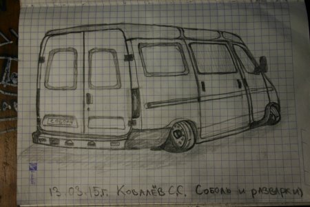 Рисунки карандашом по клеточкам машины