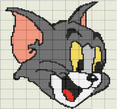 Том и Джерри по клеточкам