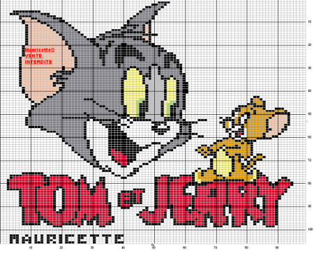 Том и Джерри вышивка