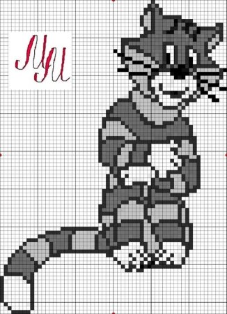 Вышивка крестом кот Матроскин