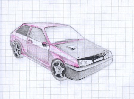 Рисунки по клеточкам машины крутые