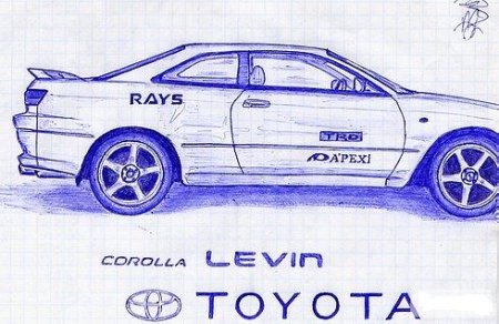 Машины ручкой в тетради