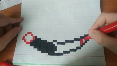 Рисовать по клеточкам керамбит