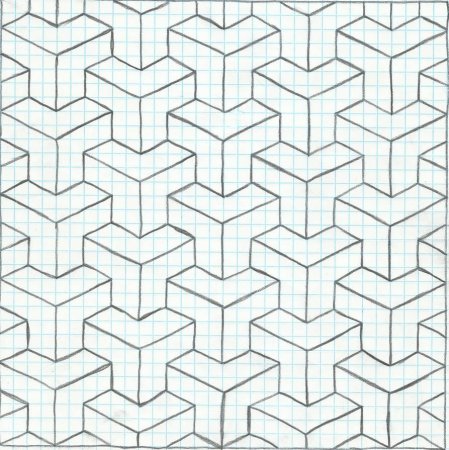 Геометрические узоры по клеточкам