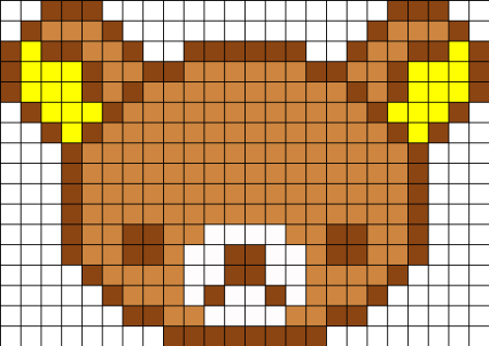 Рисунки по клеточкам в тетради мишка