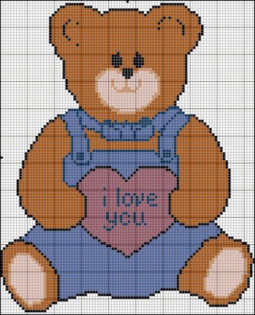 Мишка для вышивания для детей