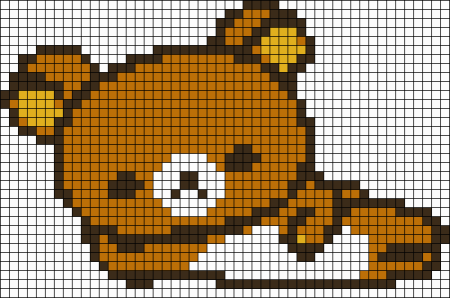 Рисование по клеточкам мишка