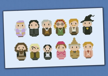Рисование по клеточкам Гарри Поттер