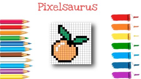 Рисунки по клеточкам апельсин