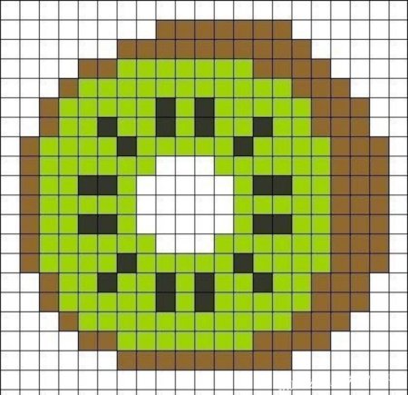 Рисование по клеточкам фрукты