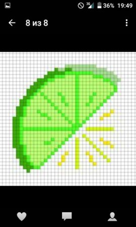 Рисунки по клеточкам фрукты и овощи