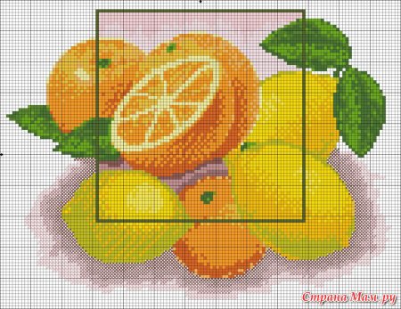 Вышивка крестом апельсины