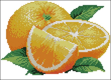 Вышивка крестом цитрусовые