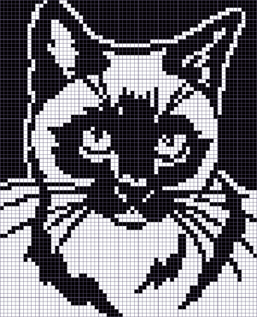 Рисунки по клеточкам черно белые