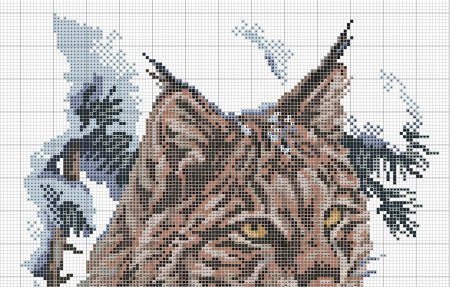 Вышивка крестом Рысь
