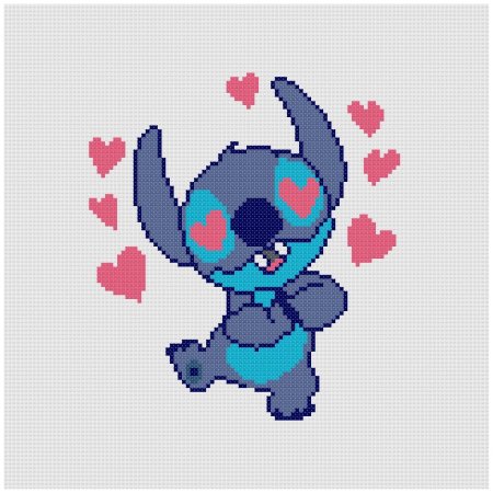 Рисование клеточку Стич