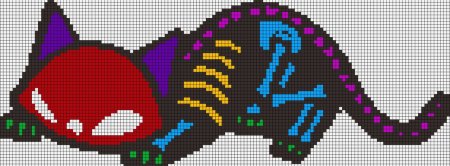 Рисунки по клеточка с котиками сложные